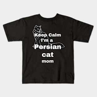 Persian Cat Mom Lady Woman Lover Gift Kitty Kitten Cute Kids T-Shirt